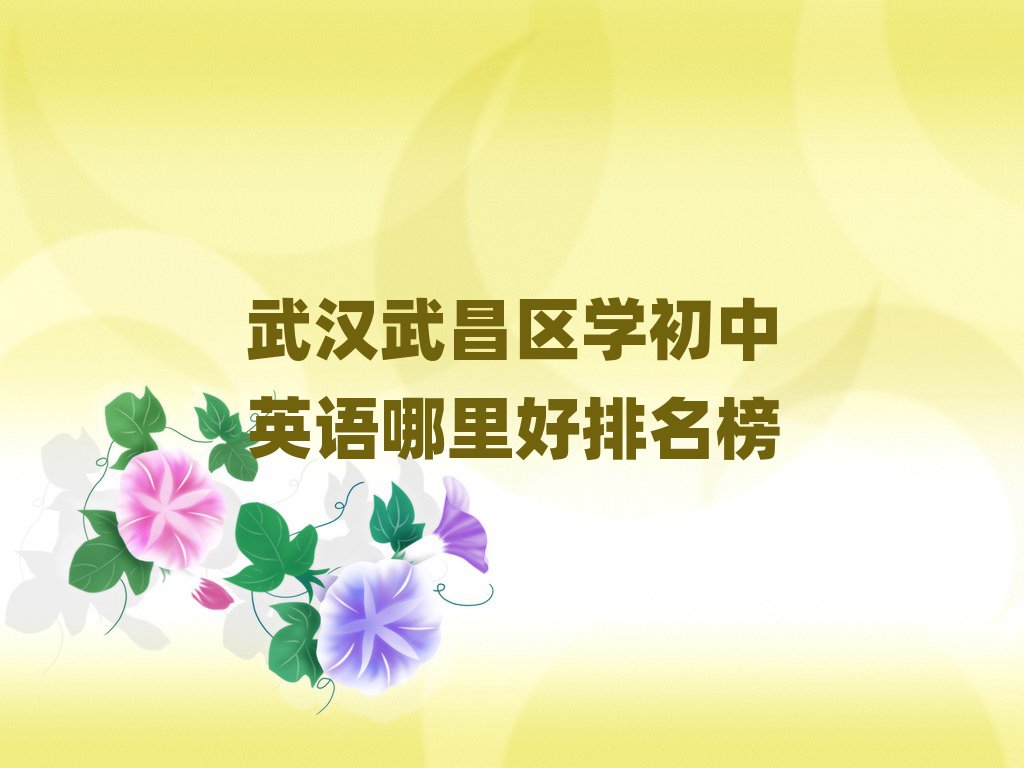 武汉武昌区学初中英语哪里好排名榜