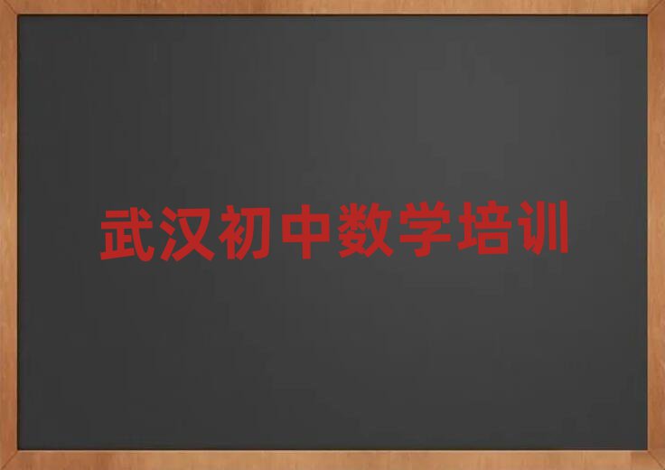 2025武汉江汉区初中数学培训学校哪个好排名近期更新